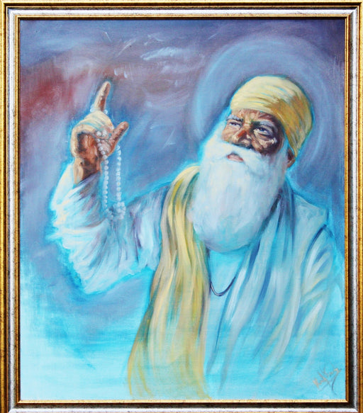 Guru Nanak (Gold Framed) - art of raman