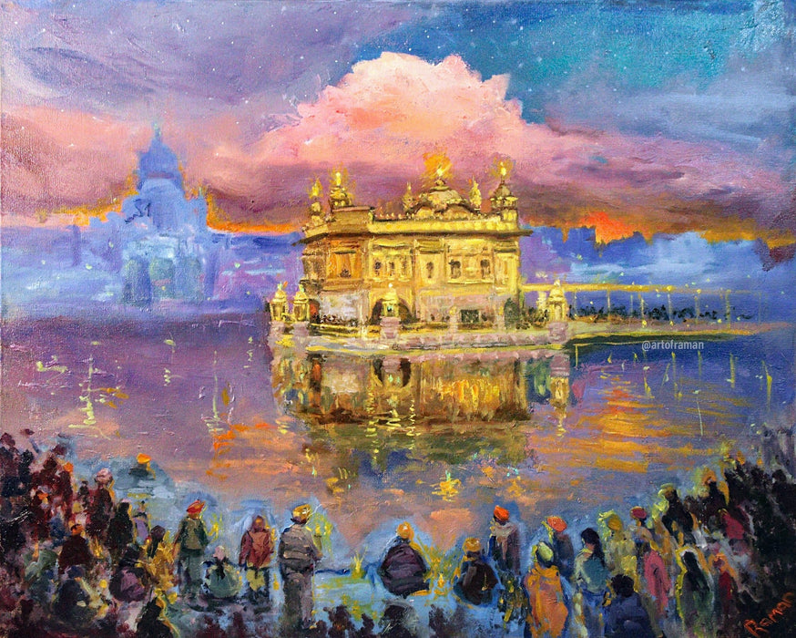 Lights at the Temple - art of raman