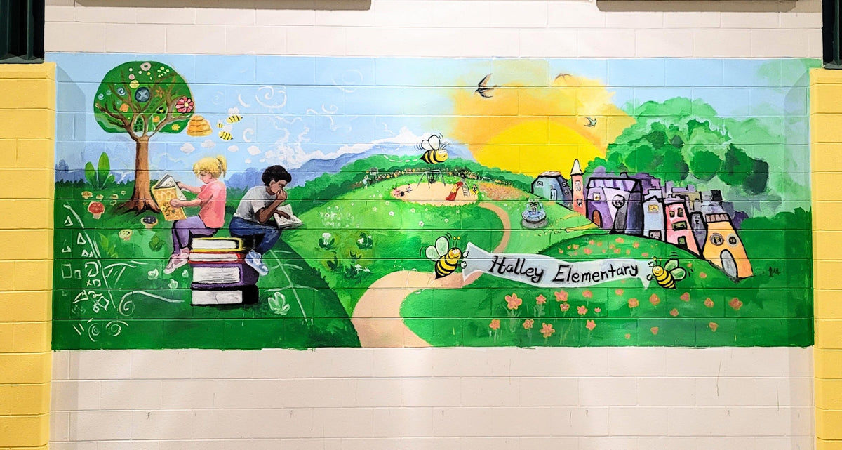 Halley Elementary School mural